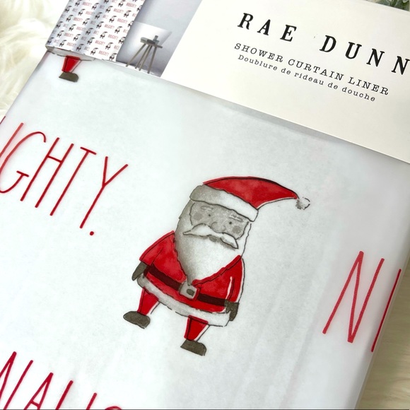 Rae Dunn Bath Naughty Or Nice Rae Dunn Shower Curtain Liner Santa